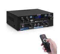 Amplificatore Bluetooth AK-55 Plus Ricevitori Stereo Amp 2.0 Canali RMS 70W x2 Amplificatore di Potenza Home Audio per Altoparlanti Mini Sub Amplificatore con TPA3116D2 Chips, Treble & Bass, BT/USB