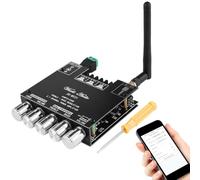 Amplificatore Bluetooth Modulo Hifi Stereo - 2.1 Audio Amplifier Board Mini Digital Amplifier Board Bassi e Tuner Treble 2X50W + 100W 12V-24V