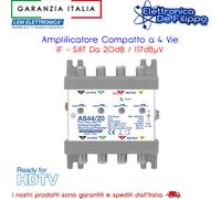 Amplificatore Compatto a 4 Vie IF - SAT Da 20dB / 117dBuV