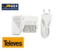 AMPLIFICATORE DA INTERNO 2 OUT AGC GUADAGNO AUTOREGOLABILE da 10 a 16dB - 560522
