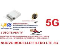 AMPLIFICATORE DA PALO ANTENNA TV 2 UHF(10 A 30) 1 VHF DUE USCITE E FILTRO LTE 5G