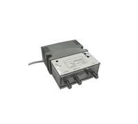 Amplificatore dell'antenna, doppia uscita, basso livello di rumore, installazione semplice, migliora il segnale nei sistemi collettivi.