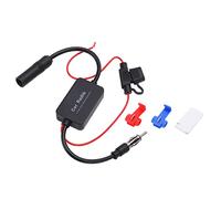 Amplificatore di amplificazione del segnale dell'antenna stereo universale per auto, FM AM Radio Antenna di ricezione AMP Parabrezza nascosto Veicolo Alimentatore per camion Connettore Din per audio