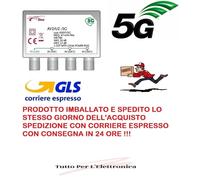 Amplificatore di segnale antenna DTT TV da Palo Esterno GBS-HD AV2/U2 45097/5G