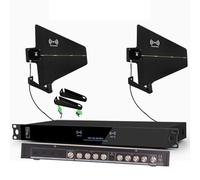 Amplificatore di segnale microfono wireless Antenna UHF Distribuzione dell'alimentazione con 2 Paddles per antenna direzionale attiva 8 porte di ingresso/uscita Gamma di frequenza 450-950MHz per palco