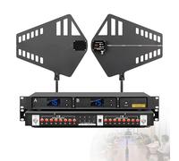 Amplificatore di segnale per microfono wireless con antenna direzionale attiva, gamma di frequenza 400-950 MHz per palcoscenico, matrimoni ed eventi (16 vie)