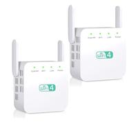 Amplificatore di segnale WiFi Extender da 2 pezzi, ripetitore WiFi da 300 Mbps con 2 antenne esterne avanzate, modalità di lavoro Ripetitore/AP, porte LAN/Ethernet