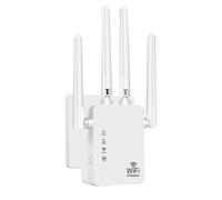 Amplificatore di segnale WiFi per fino a 6.000 m² e 60 dispositivi, amplificatore WiFi a lunga portata e porta Ethernet, punto di accesso, configurazione a 1 tasto