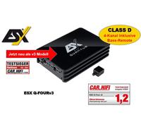 Amplificatore digitale compatto ESX Q-FOURv3 4 canali 480 Watt RMS