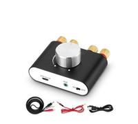 Amplificatore digitale HiFi, ricevitore amplificatore audio Bluetooth 5.0, mini sistema audio for home theater. Per l'home cinema(Noir)