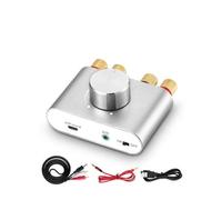 Amplificatore digitale HiFi, ricevitore amplificatore audio Bluetooth 5.0, mini sistema audio for home theater.,Riproduzione accurata(Silver)