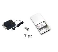 AMPLIFICATORE E ALIMENTATORE 2 OUT ANTENNA UHF/UHF+1 MIX VHF F 5G 45097 41049/2U
