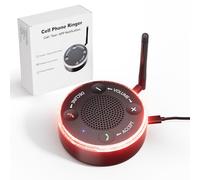 Amplificatore e lampeggiatore per telefono cellulare, 116 dB, ultra forte e luminoso rosso-blu, risposta/rifiuto, accoppiamento wireless per problemi di udito/anziani/dormienti profondi/spazi rumorosi