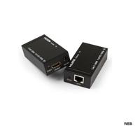 AMPLIFICATORE EXTENDER HDMI ETHERNET CON CAVO DI RETE LAN OVER CAT6 60 METRI HD