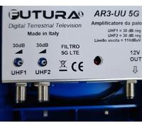 AMPLIFICATORE FUTURA 30DB 5G ANTENNA TV DIGITALE HD 4K TERRESTRE 5G 30DB 2UHF