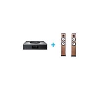 Amplificatore Hi-Fi Technics SA C600EG S Silver + una coppia di diffusori da pavimento Cabasse Jersey MT32 2 Edizione Speciale Noce - Nouvo