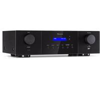 Auna AMP-4000 DAB - Amplificatore stereo Hi-Fi, radio DAB+, telecomando, USB, display LED