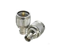 Amplificatore maschio da 2 pezzi da BNC a UHF PL259 SO239;Convertitore di prova del connettore dell'adattatore coassiale RF Jack femmina Ottone(Type 1-2pcs)
