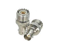Amplificatore maschio da 2 pezzi da BNC a UHF PL259 SO239;Convertitore di prova del connettore dell'adattatore coassiale RF Jack femmina Ottone(Type 4-2pcs)