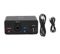 Amplificatore Microfonico DC 48V Phantoms Power Preamplificatore a Condensatore da 6,5 mm con Cavo di Alimentazione USB Audio, Preamplificatore Microfonico con Uscita XLR per Microfoni Dinamici