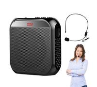 Amplificatore - Mini cuffia con microfono cablato | Amplificatore vocale per insegnanti, altoparlante per guida turistica con batteria ricaricabile da 2200 mAh, microfono cablato, cuffie, amplificator