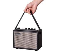 Amplificatore per chitarra acustica/elettrica, amplificatore Bluetooth portatile da 15 Watt per chitarra acustica/elettrica con effetto riverbero, equalizzatore a 2 bande, nero
