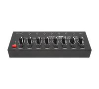 Amplificatore per Cuffie a 8, Amplificatore per Cuffie Stereo HA800 Mixer a Bassissimo Rumore per la Registrazione del Mixer Musicale 100-240 V (Spina UE)
