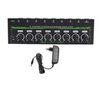 Amplificatore per cuffie a 8 canali stereo professionale stereo guscio di metallo chiaro 8 uscite 1 controllo del volume di ingresso per lo stadio dello studio