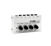 Amplificatore per Cuffie HA400 4 Canali Amplificatore Audio Stereo Ultracompatto Amplificatore per Cuffie per Musica Spina UE