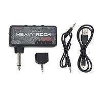 Amplificatore per cuffie mute portatile ricaricabile per chitarra elettrica, amplificatore per cuffie wireless con effetto distorsione incorporato, spina da 6,35 mm per jack per