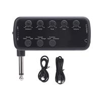 Amplificatore per cuffie per chitarra elettrica Amplificatore per cuffie per basso portatile ricaricabile tramite USB con overdrive acustico Distorsione Ritardo Riverbero Chorus