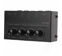 Amplificatore per cuffie, spina europea ad alta potenza 100-240 V CA Amplificatori stereo compatti a bassissimo rumore con connettore TS da 1/4 di pollice per palchi per studi