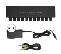Amplificatore per cuffie stereo compatto con controlli del volume indipendenti, splitter audio multiporta a bassissimo rumore per prove di gruppo e