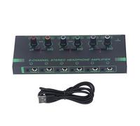 Amplificatore per cuffie stereo portatile Mtlavishness con commutazione mono stereo a 6 canali, mini splitter di segnale per la creazione di musica, spettacoli dal vivo, studi di