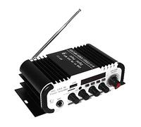 Amplificatore Potenza, Amplificatore di potenza for auto compatibile con 2CH HI-FI DC12V 5A Supporto lettore radio FM automatico Ingresso SD/USB DVD MP3