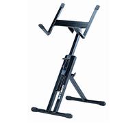 QUIK LOK - QL/640 SUPPORTO PER AMPLIFICATORE Supporto Amplificatore, Piattaforma Orientabile, Altezza Regolabile 31.5/63 cm, Colore Nero