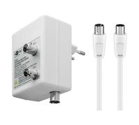amplificatore segnale antenna tv da interno uhf vhf 1 ingresso 2 uscite