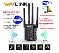 AMPLIFICATORE SEGNALE WIFI 2,4 5 GHZ AC1200 velocissimo RIPETITORE FIBRA ROUTER