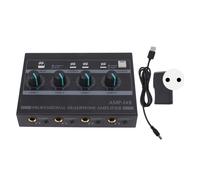 Amplificatore splitter per auricolari multicanale con uscite TRS bilanciate e ingresso audio TRS, supporta l'ascolto simultaneo e offre una chiarezza