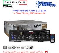 KIT PA2380BT amplificatore stereo con mp3 bluetooth casse nere e microfono