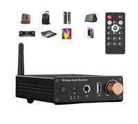Amplificatore stereo domestico, ricevitore USB wireless 6.0, amplificatore stereo a bassa latenza a 2 , audio domestico ad alta fedeltà, per PC, auto, desktop, karaoke, teatro all'aperto