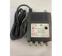 Amplificatore TV da interno 5-20dB 1 ingresso 4 uscite 5G 862MHz Nero cod.45159/5g