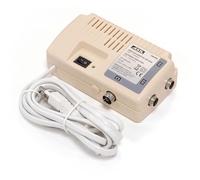 Amplificatore TV interno UHF/VHF con 2 uscite, ideale per migliorare la ricezione del segnale e godere dei canali