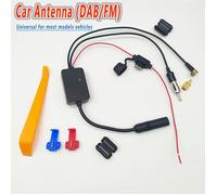 Amplificatore universale per antenna auto stereo radio 12V, unità media audio, ricevitore booster compatibile con segnali DAB+FM/AM, per aggiunte veicolo camion SUV barca, senza batteria