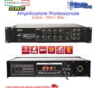 AMPLIFICATORE USB 6 ZONE SEPARATE GBC 100V 180W