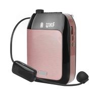 Amplificatore Vocale, Amplificatore vocale cablato Bluetooth 2.4G 15W portatile for l'insegnamento della guida turistica(Pink)