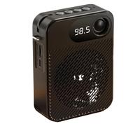 Amplificatore vocale, Amplificatore Vocale Portatile Con Microfono Auricolare, Microfono Altoparlante Personale Ricaricabile For Insegnanti, Guide Turistiche, Allenatori(Black-wired)