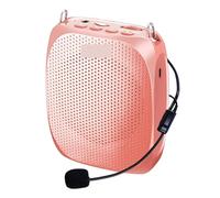 Amplificatore vocale, Amplificatore Vocale Portatile Da 10 W Microfono Wireless/cablato Altoparlante Portatile Audio AUX USB For Insegnanti Turistici(Rose Gold)