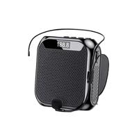 Amplificatore Vocale, Amplificatore vocale wireless Bluetooth UHF portatile for lezioni didattiche Display digitale con scheda TF(Noir)