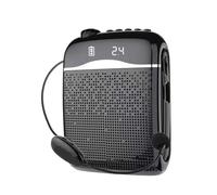 Amplificatore vocale, Amplificatori Vocali Wireless Cablati/2.4G Microfono 5.0 Altoparlante Insegnante Scuola Guida Turistica 20W Radio FM Portatile Megafoni(Black-2.4G Wireless)